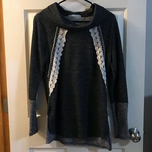 Maurice’s Cowl Neck Sweatshirt with lace detail